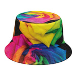 LGBT Pride Rainbow Roses Print Bucket Hat