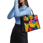 LGBT Pride Rainbow Roses Print Canvas Tote Bag