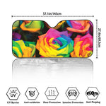 LGBT Pride Rainbow Roses Print Car Windshield Sun Shade
