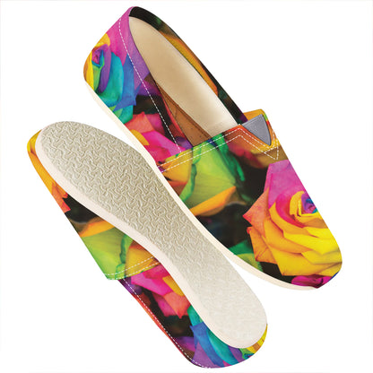 LGBT Pride Rainbow Roses Print Casual Shoes