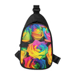 LGBT Pride Rainbow Roses Print Chest Bag