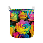 LGBT Pride Rainbow Roses Print Collapsible Laundry Basket