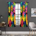 LGBT Pride Rainbow Roses Print Grommet Curtain Panels
