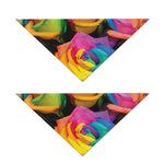 LGBT Pride Rainbow Roses Print Dog Bandana