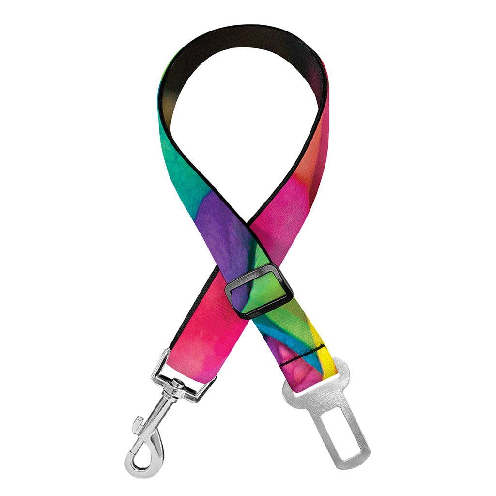 LGBT Pride Rainbow Roses Print Dog Seat Belt
