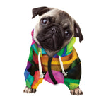 LGBT Pride Rainbow Roses Print Dog Zip Up Hoodie