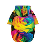 LGBT Pride Rainbow Roses Print Dog Zip Up Hoodie