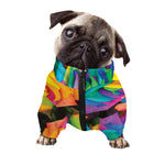 LGBT Pride Rainbow Roses Print Dog Zip Up Jacket