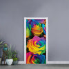 LGBT Pride Rainbow Roses Print Door Sticker