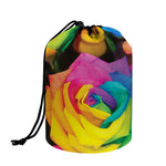 LGBT Pride Rainbow Roses Print Drawstring Makeup Bag