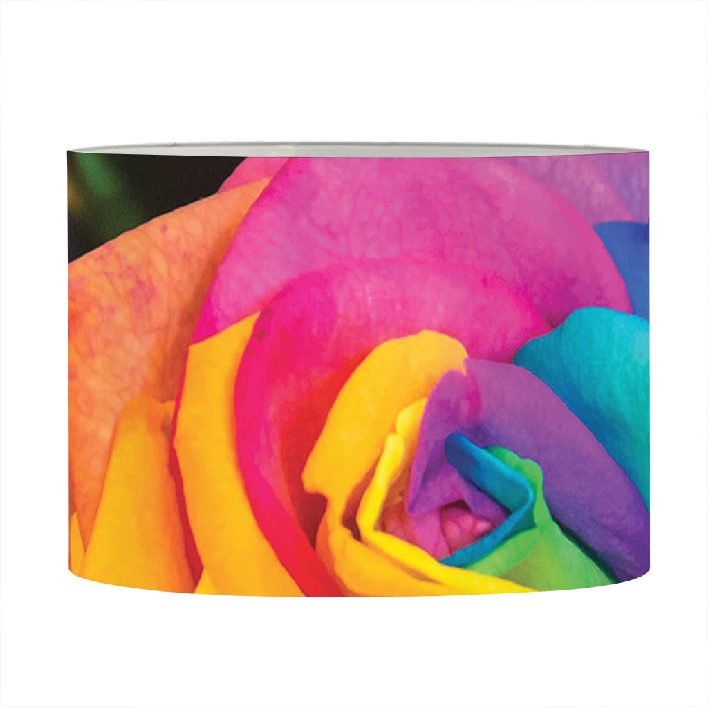 LGBT Pride Rainbow Roses Print Drum Lamp Shade