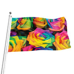 LGBT Pride Rainbow Roses Print Flag