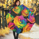 LGBT Pride Rainbow Roses Print Foldable Umbrella