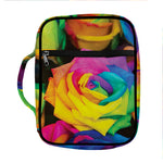LGBT Pride Rainbow Roses Print Front Pocket Bible Bag