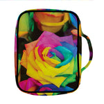 LGBT Pride Rainbow Roses Print Front Pocket Bible Bag