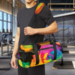 LGBT Pride Rainbow Roses Print Gym Bag