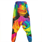 LGBT Pride Rainbow Roses Print Hammer Pants