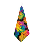 LGBT Pride Rainbow Roses Print Hand Towel