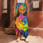 LGBT Pride Rainbow Roses Print Harem Pants