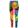 LGBT Pride Rainbow Roses Print High-Waisted Pocket Leggings