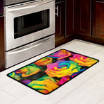 LGBT Pride Rainbow Roses Print Kitchen Mat