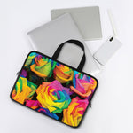 LGBT Pride Rainbow Roses Print Laptop Sleeve With Handle