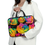 LGBT Pride Rainbow Roses Print Laptop Sleeve With Handle