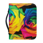 LGBT Pride Rainbow Roses Print Leather Bible Cover