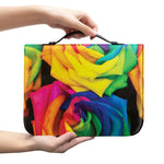 LGBT Pride Rainbow Roses Print Leather Bible Cover