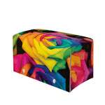 LGBT Pride Rainbow Roses Print Leather Tissue Box Cover