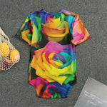 LGBT Pride Rainbow Roses Print Men's Bodysuit