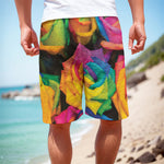 LGBT Pride Rainbow Roses Print Men's Cargo Shorts