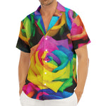 LGBT Pride Rainbow Roses Print Men's Deep V-Neck Shirt