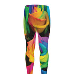 LGBT Pride Rainbow Roses Print Men's leggings
