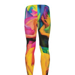 LGBT Pride Rainbow Roses Print Men's leggings