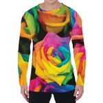 LGBT Pride Rainbow Roses Print Men's Long Sleeve T-Shirt