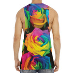 LGBT Pride Rainbow Roses Print Men's Muscle Tank Top