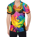 LGBT Pride Rainbow Roses Print Men's Shirt