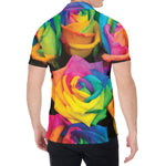 LGBT Pride Rainbow Roses Print Men's Shirt