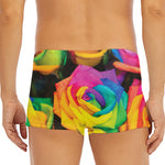 LGBT Pride Rainbow Roses Print Men's Short Boxer Briefs