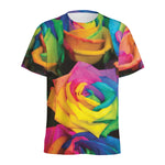 LGBT Pride Rainbow Roses Print Men's Sports T-Shirt