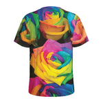 LGBT Pride Rainbow Roses Print Men's Sports T-Shirt