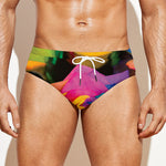 LGBT Pride Rainbow Roses Print Men's Swim Briefs