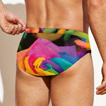 LGBT Pride Rainbow Roses Print Men's Swim Briefs