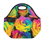 LGBT Pride Rainbow Roses Print Neoprene Lunch Bag