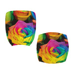 LGBT Pride Rainbow Roses Print Office Chair Cover
