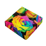LGBT Pride Rainbow Roses Print Outdoor Seat Cushion Cover
