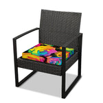 LGBT Pride Rainbow Roses Print Outdoor Seat Cushion Cover