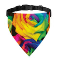 LGBT Pride Rainbow Roses Print Over The Collar Dog Bandana