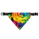 LGBT Pride Rainbow Roses Print Over The Collar Dog Bandana
